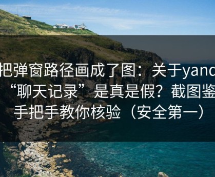 我把弹窗路径画成了图：关于yandex的“聊天记录”是真是假？截图鉴别手把手教你核验（安全第一）